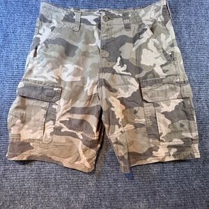 Wrangler Authentics Mens Camouflage Cargo Shorts Size 34